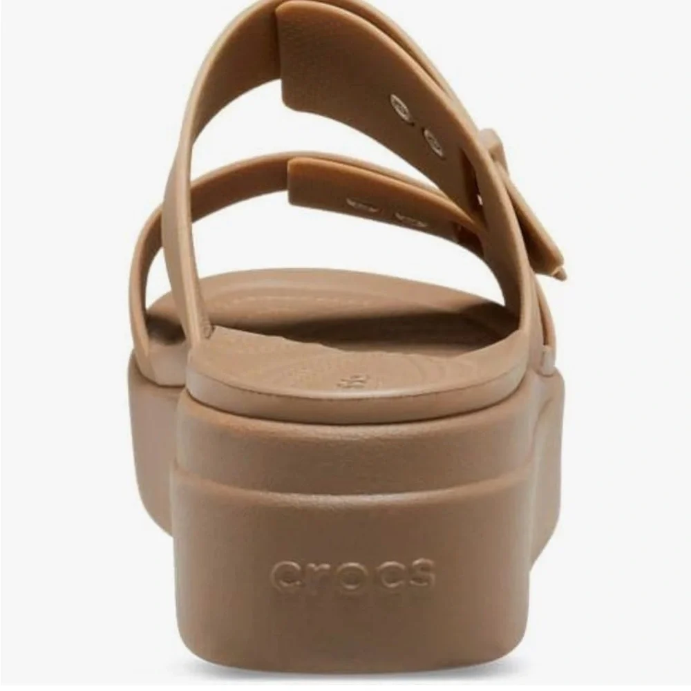 Crocs Women's Tan Platform Sandals - Picture 6 of 12